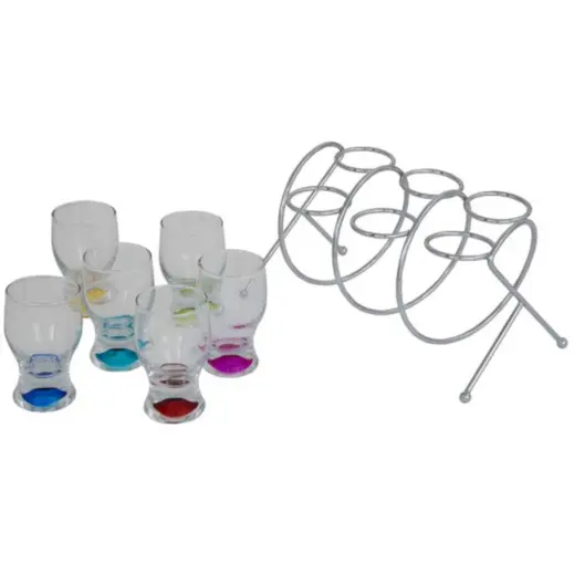 Spiral Stand & Shot Glasses Glasses & Stand